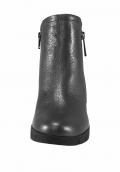 Marken-Rindnappaleder-Stiefelette anthrazit
