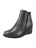 Marken-Rindnappaleder-Stiefelette anthrazit