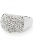 Marken-Ring mit Strass edelstahl
