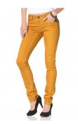 Marken-Röhrenjeans curry
