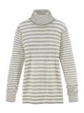 Marken-Rollkragenpullover grau-ecru