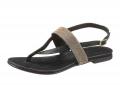 Marken-Sandale schwarz-gold