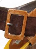 Marken-Sandalette braun-gelb