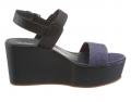 Marken-Sandalette dunkelblau