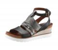 Marken-Sandalette schwarz-bronze