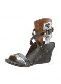 Marken-Sandalette schwarz-silber Gr. 40