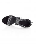 Marken-Sandalette schwarz-weiß