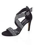 Marken-Sandalette schwarz-weiß