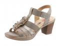 Marken-Sandalette taupe