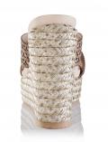 Marken-Sandalette taupe-gold