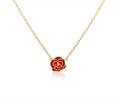 Marken-Schmuck-Set Wilde Rose rot-goldfarben