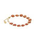 Marken-Schmuck-Set Wilde Rose rot-goldfarben