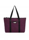 Marken-Schultertasche aubergine