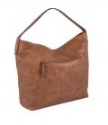 Marken-Schultertasche cognac-bunt