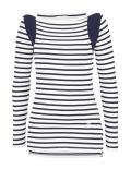 Marken-Shirt blau-weiß gestreift