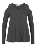 Marken-Shirt grau-melange