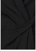 Marken-Shirt mit Chiffon schwarz