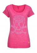 Marken-Shirt mit Pailletten pink