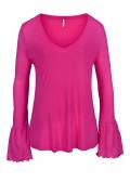 Marken-Shirt mit Volants pink