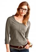 Marken-Shirt taupe