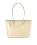 Marken-Shopper beige