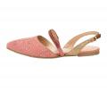 Marken-Slingballerina mit Strass rosa