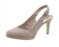 Marken-Slingpumps helltaupe