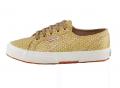 Marken-Sneaker beige-goldfarben