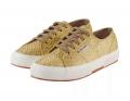 Marken-Sneaker beige-goldfarben