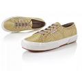 Marken-Sneaker beige-goldfarben