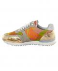 Marken-Sneaker goldfarben-bunt