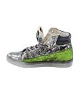 Marken-Sneaker silber-neongrün