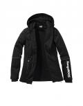Marken-Softshelljacke mit Kapuze schwarz