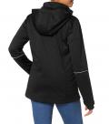 Marken-Softshelljacke mit Kapuze schwarz