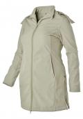 Marken-Softshellmantel beige