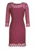 Marken-Spitzenkleid bordeaux