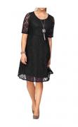 Marken-Spitzenkleid schwarz