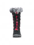 Marken-Stiefel mit Webpelz schwarz-rot