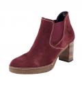 Marken-Stiefelette bordeaux