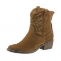 Marken-Stiefelette cognac