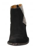 Marken-Stiefelette mit Pythonleder schwarz