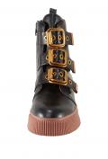Marken-Stiefelette schwarz