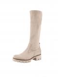 Marken-Stretch-Lederstiefel sand Größe 42 EU / 8 UK