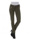 Marken-Stretchhose oliv