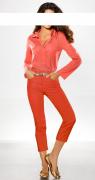 Marken-Stretchjeans orange