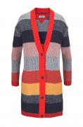 Marken-Strick-Longcardigan bunt