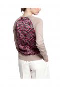 Marken-Strickjacke beige-pink