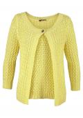 Marken-Strickjacke gelb