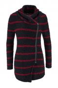 Marken-Strickjacke marine-rot