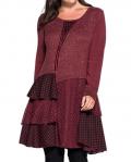 Marken-Strickkleid bordeaux